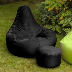 Veeva Recliner Indoor Outdoor Bean Bag & Pouffe Black Bean Bag Chair -DIY veeva recliner indoor outdoor bean bag pouffe black bean bag chair5060374295902 03c MP