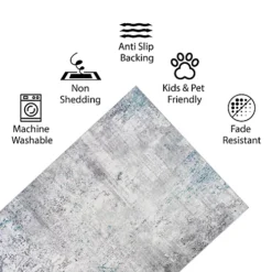 Vernal Bedric Machine Washable Rug, Grey And Blue 200 Cm X 300 Cm -DIY vernal bedric machine washable rug grey and blue 200 cm x 300 cm5060536577921 03c MP