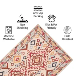 Vernal Yonker Machine Washable Rug, Red/Brown/Beige , 152 Cm X 213 Cm -DIY vernal yonker machine washable rug red brown beige 152 cm x 213 cm5060536576955 05c MP