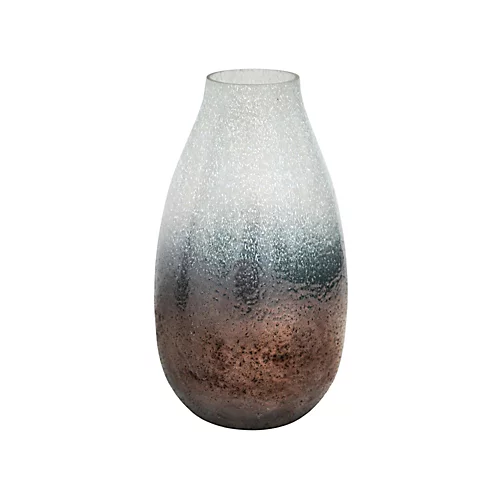 Verre Snowdrop Atlantic Blue Frosted Vase H25Cm W32Cm 4 Verre Snowdrop Atlantic Blue Frosted Vase H25Cm W32Cm - Image 2