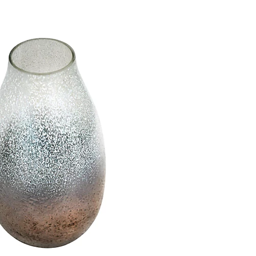 Verre Snowdrop Atlantic Blue Frosted Vase H25Cm W32Cm 5 Verre Snowdrop Atlantic Blue Frosted Vase H25Cm W32Cm - Image 3