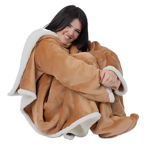 WICKED GIZMOS Oversized Wearable Blanket Hoodie - Comfy Snuggle Hoodie, Fluffy Fleece Adult Hooded Blanket For Men & Women 5 WICKED GIZMOS Oversized Wearable Blanket Hoodie - Comfy Snuggle Hoodie, Fluffy Fleece Adult Hooded Blanket For Men & Women - Image 3