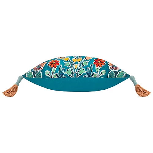 Wylder Adeline Square Floral Tasselled Polyester Filled Cushion 5 Wylder Adeline Square Floral Tasselled Polyester Filled Cushion - Image 3