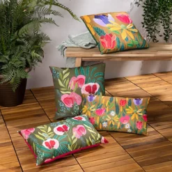 Wylder Nature House Of Bloom Poppy Square UV & Water Resistant Outdoor Polyester Filled Cushion -DIY wylder nature house of bloom poppy square uv water resistant outdoor polyester filled cushion5025532745026 04c MP